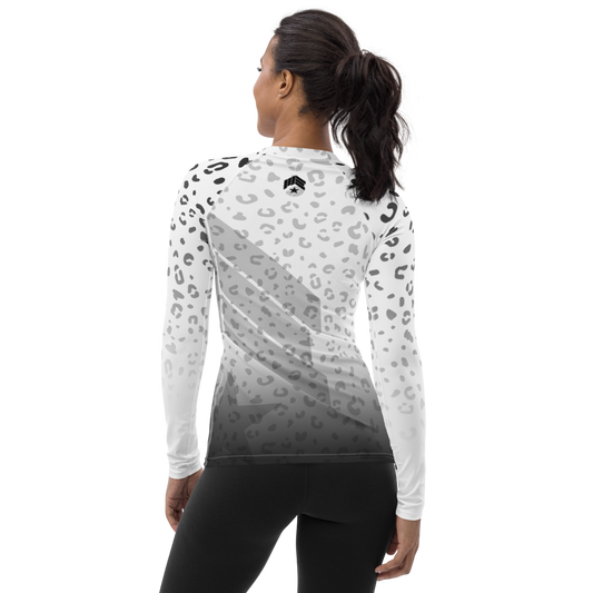 Leopard White Belt - Women's Rash Guard