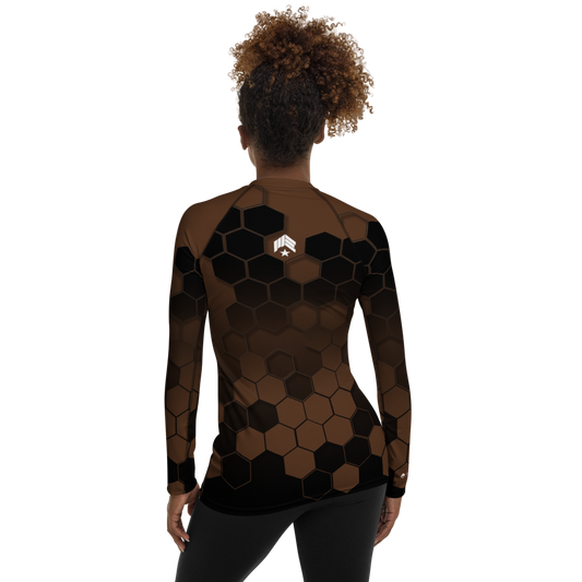 Hexed Brown Belt - Women's Rash Guard