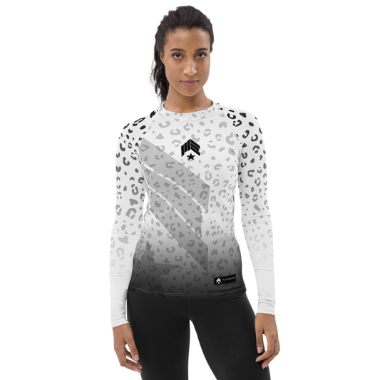 Leopard White Belt - Women's Rash Guard