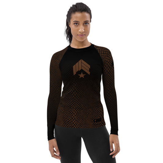 MAIN-EVNT - Snake Bite - Brown Belt Women's Rash Guard