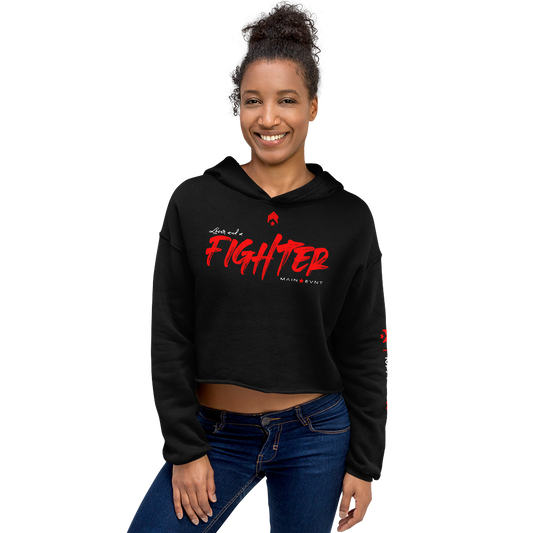 MAIN-EVNT "Lover and a Fighter" Crop Hoodie