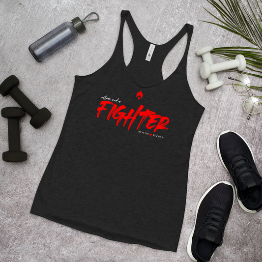 MAIN-EVNT "lover and a FIGHTER" - Women's Racerback Tank